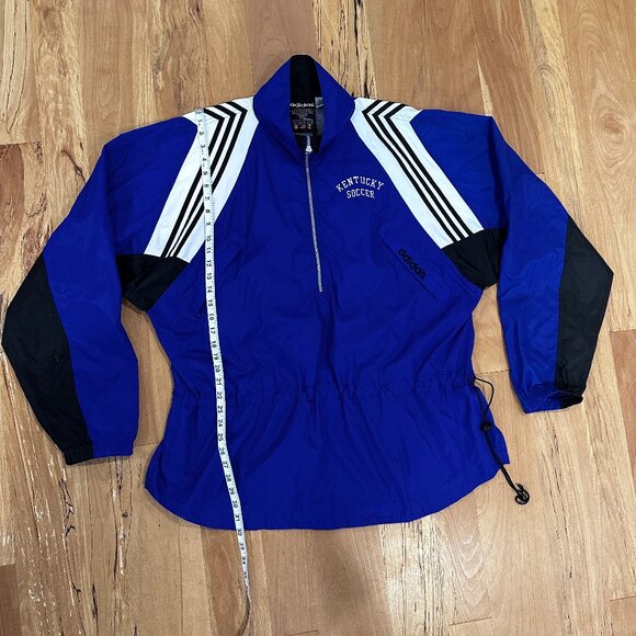 Vintage 90s Adidas Kentucky Wildcats Soccer Windbreaker Warm Up Jacket Men's XL - Picture 7 of 8